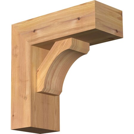 Legacy Block Smooth Bracket W/ Offset Brace, Western Red Cedar, 5 1/2W X 14D X 14H